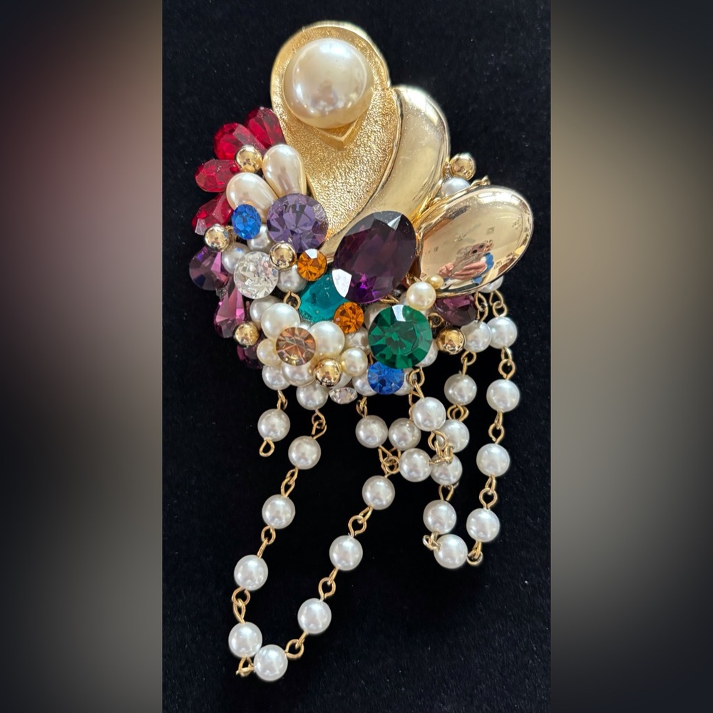 Multicolor Crystal Statement Earrings Set - image 3